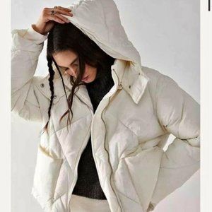 Free People White Puffer Jacket XS